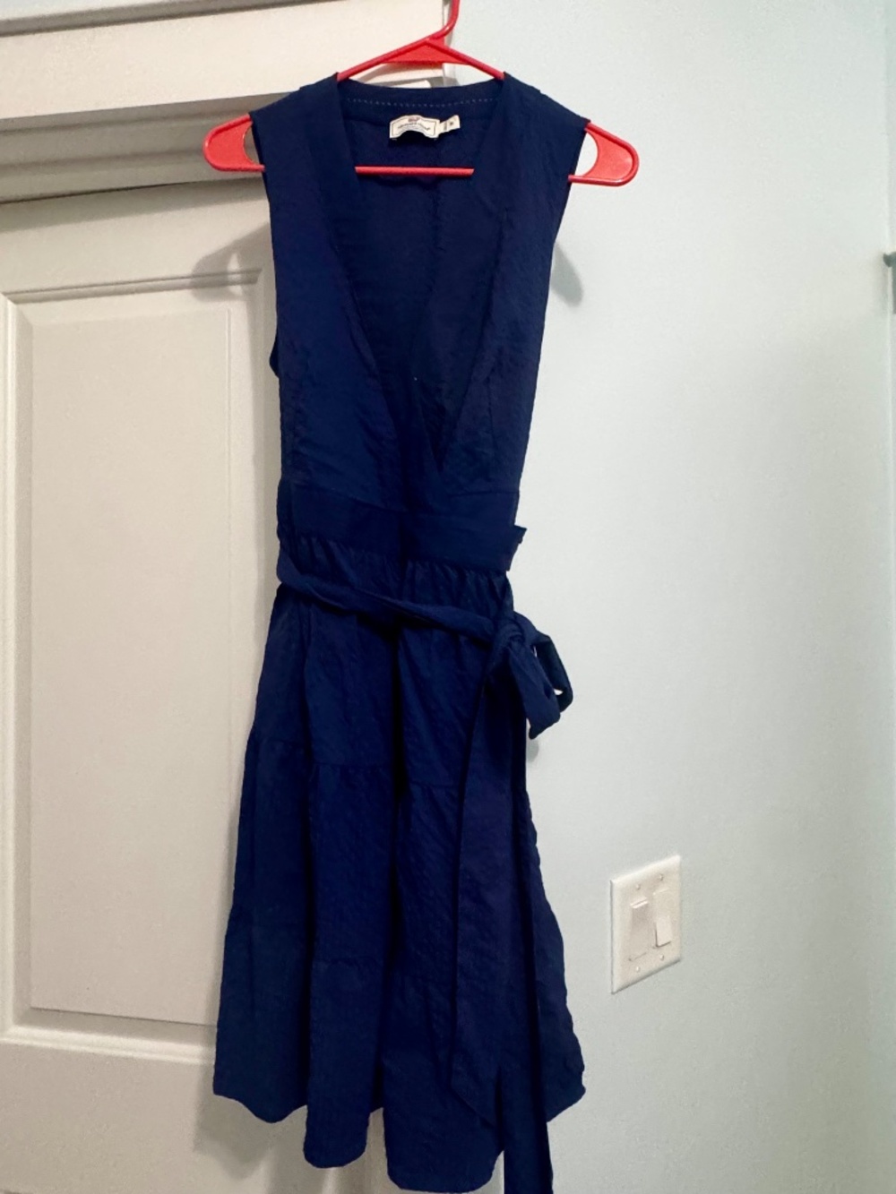 Vineyard Vines Navy Sleeveless Wrap Dress Size Medium